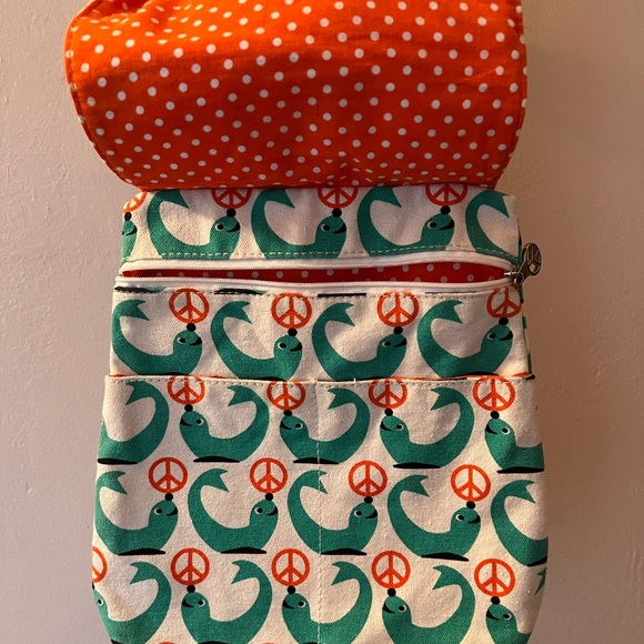 Small messenger bag unbleached canvas seals ☮️ - Picture 2 of 3
